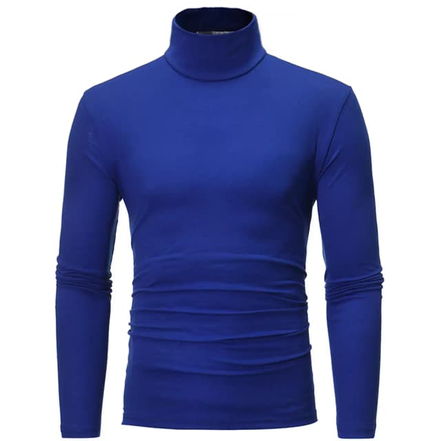 Men's Blue Jumper Turtleneck Sweater