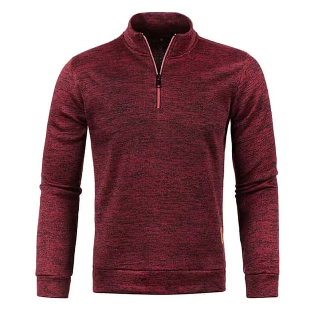 Men's Long Sleeve High Neck Half Zip