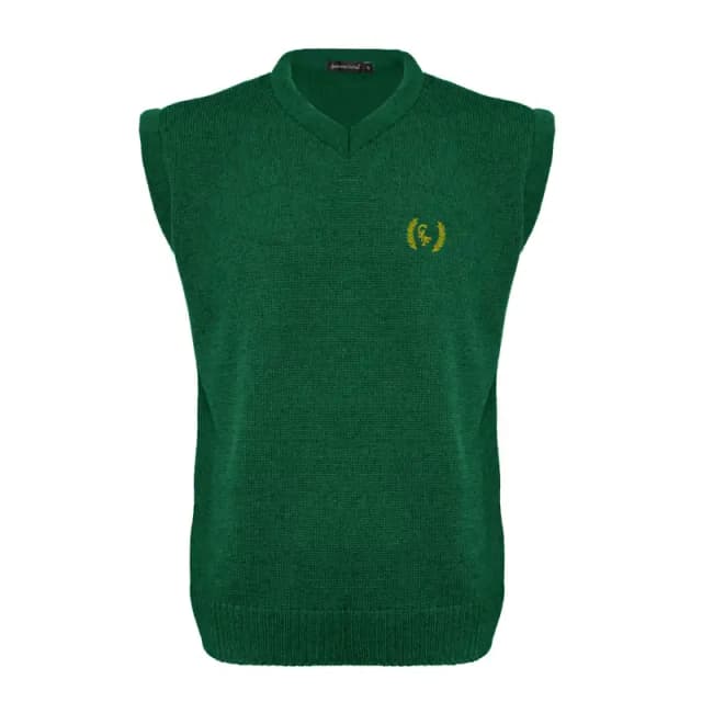 Men's Sleeveless Green Jumper